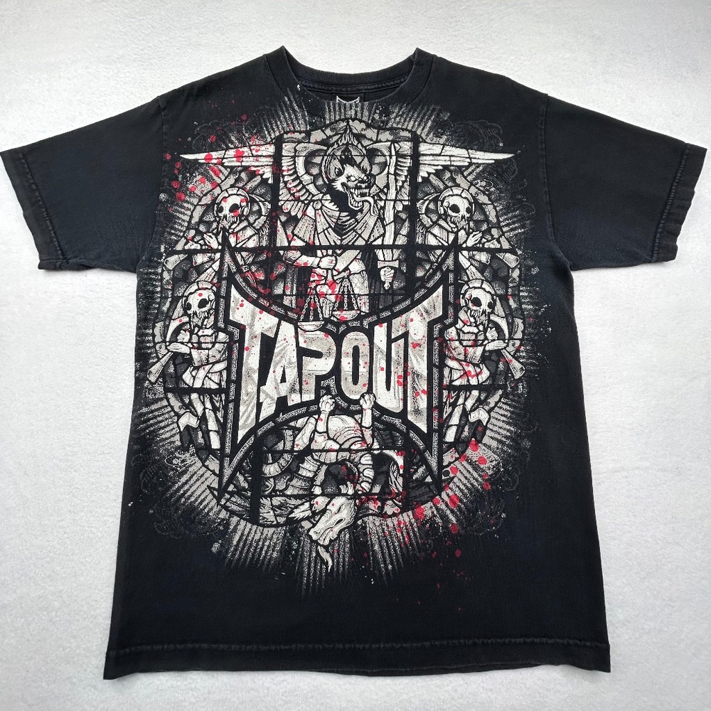 Tapout men's MMA Martial Arts Fightweasr JUDGEMENT graphic T-shirt Black Medium